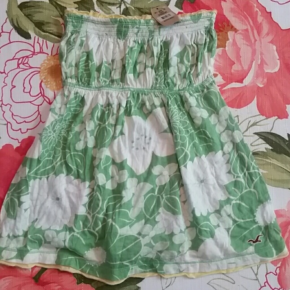 Hollister Green Strapless Size Small - Picture 2 of 2