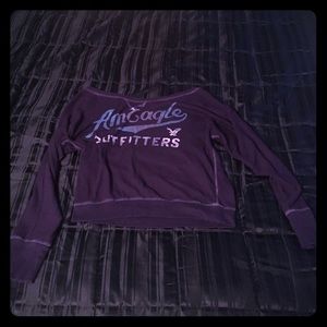 purple American Eagle soft long sleeved tee