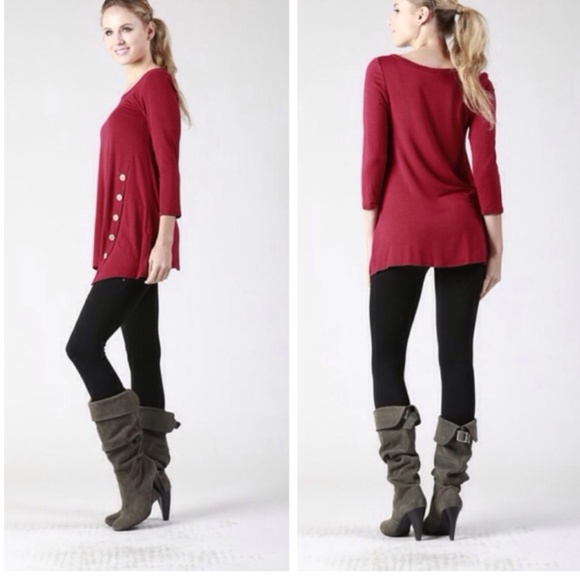 •side button tunic• - Picture 2 of 2