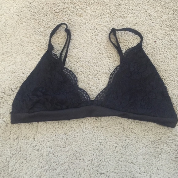 Sexy black lace bralette