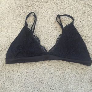Sexy black lace bralette