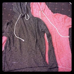 Black striped hoodie