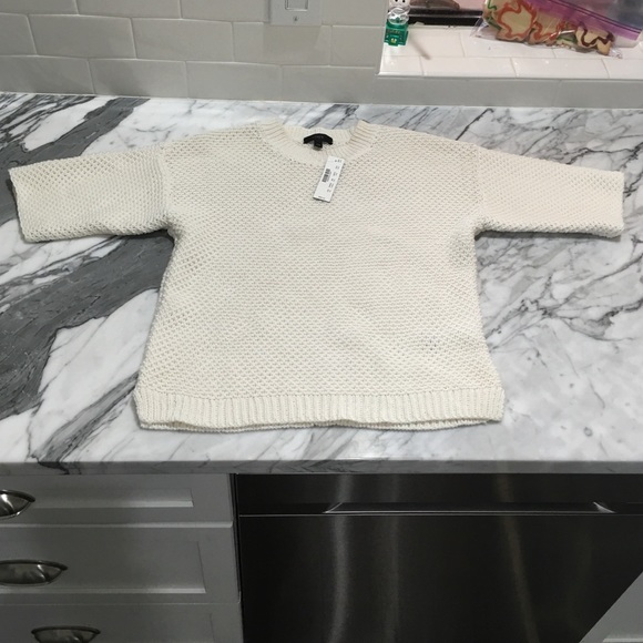 J Crew Cream/White Sweater NWT