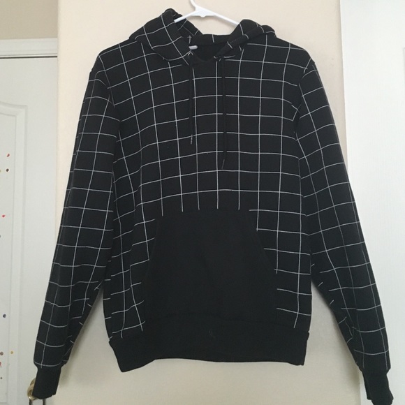 men's grid hoodie
