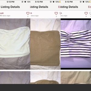 Strapless crop top bundle