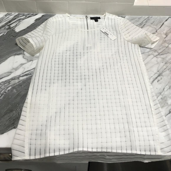 J Crew Striped White Shirt 00 NWT