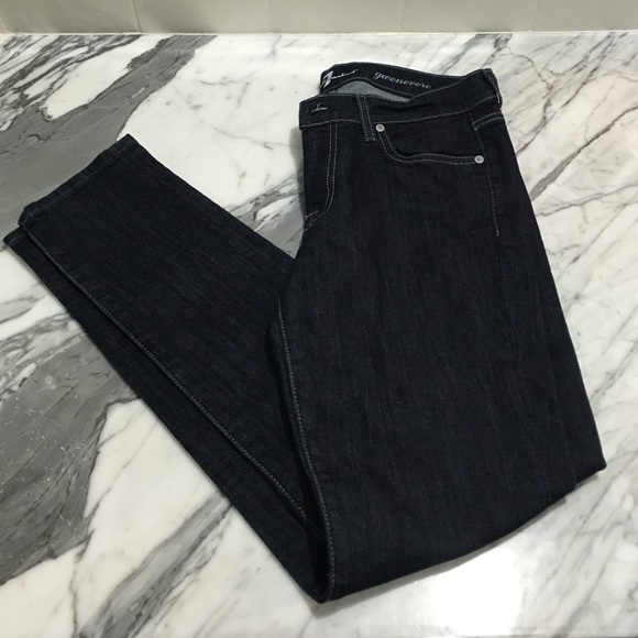 7 For All Mankind Gwenevere Dark Skinny Jeans