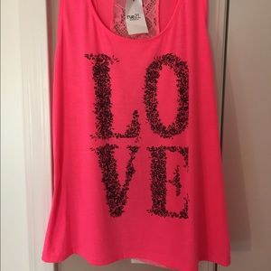 LOVE pink sleeveless top