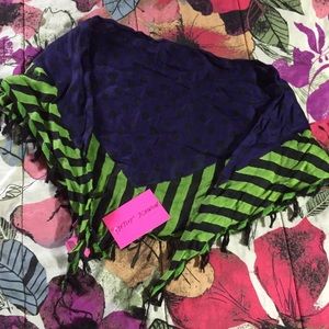 Betsy Johnson Polka Dot Stripe Scarf