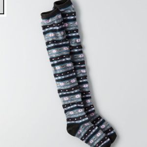 New American Eagle Geo Print Over the Knee Socks