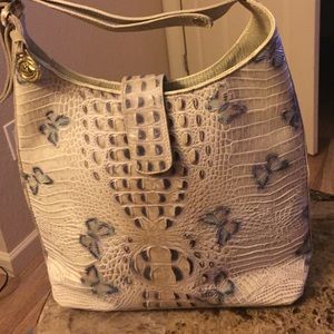 Auth Croc Leather Brahmin Handbag