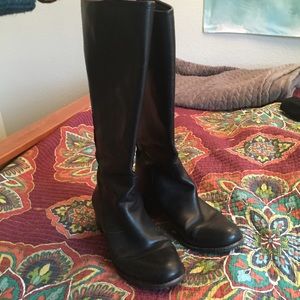 Banana Republic black leather boots