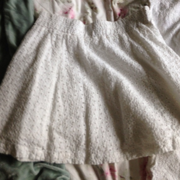 White eyelet skirt
