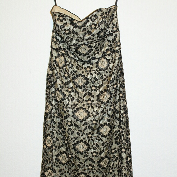 MOLLY Strapless Lace Gown Size 2 - Picture 3 of 5