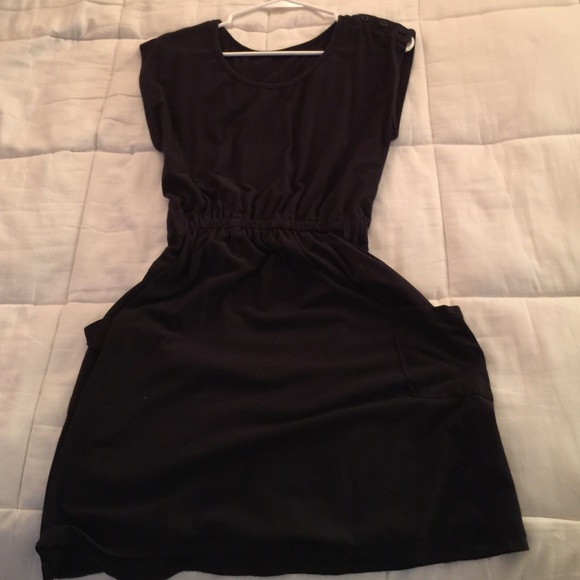 Plain black dress