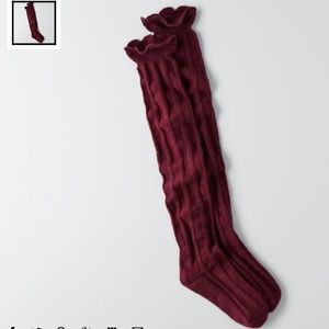 New American Eagle Pointelle Over the Knee Socks