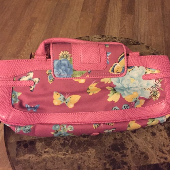 SOLD LOCALLY- Beautiful BCBG Pink Butterfly Bag - Picture 2 of 3