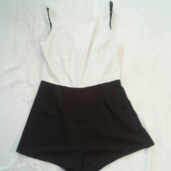 White and Black Romper