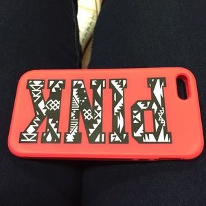 Black And White Tribal Pink VS silicon phone case