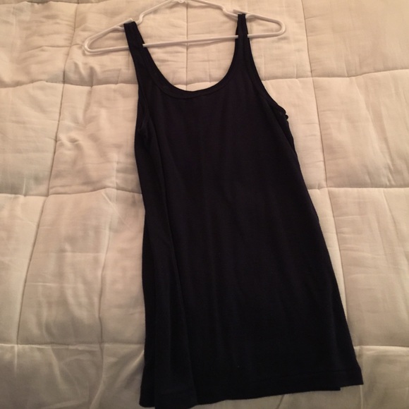 Plain navy blue tank top