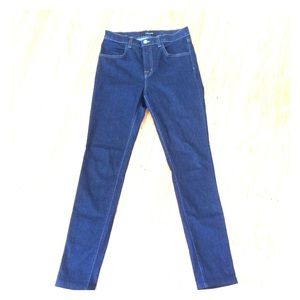J brand dark wash skinnies.