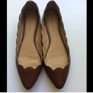 Naturalizer brown scalloped Flats