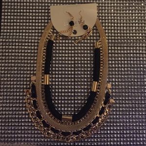 Gold and Black Necklace