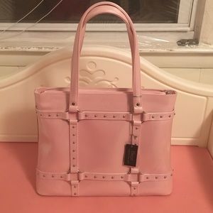 Pink studded diaper bag