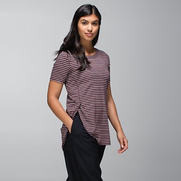 Lululemon striped Om tee