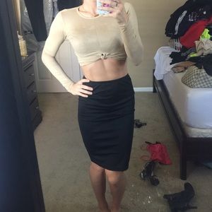 Black pencil skirt