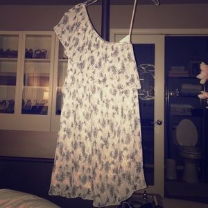 MM Couture Pleated One Shoulder Dress