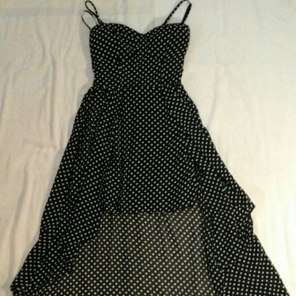 Polka Dot High Low Maxi Dress