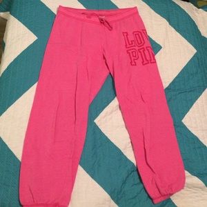 Pink sweat pants