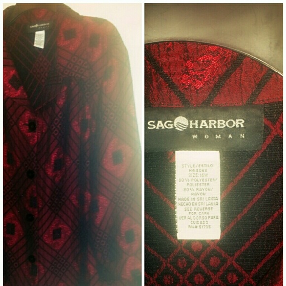 Sag Harbor black and red Holiday Blazer