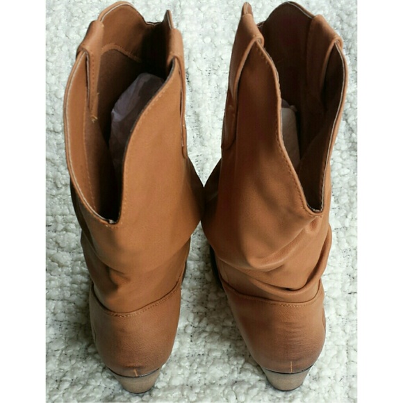 FINAL PRICE - Tan Slouchy Cowboy Boots - Picture 4 of 4