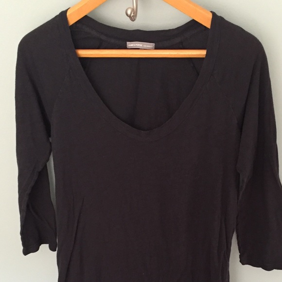 James Perse Navy Dress.  3/4 sleeves