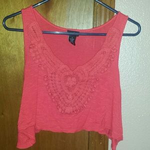 Red crop top