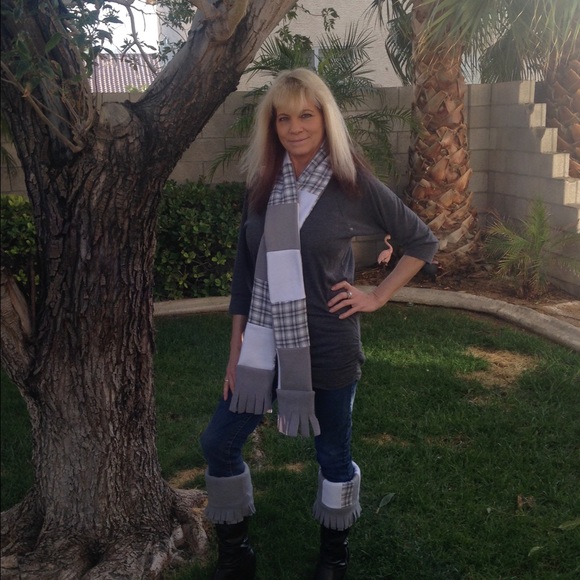 Handmade Quilted scarves and reversible boot cuffs
