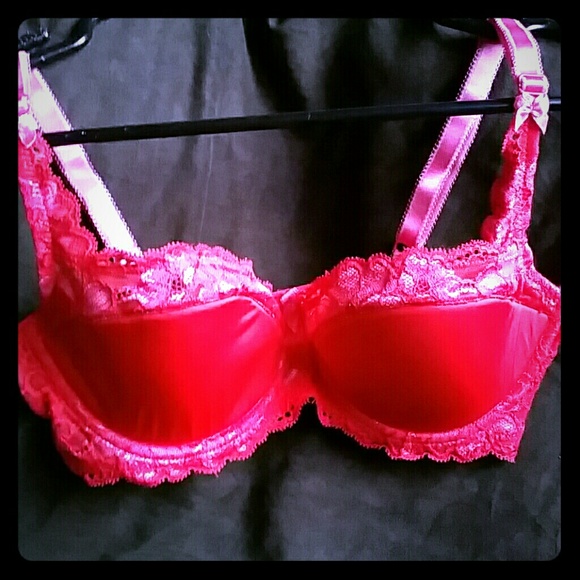 Red Lacey Balconet Bra
