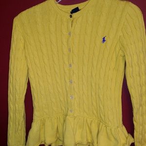 Ralph Lauren Yellow Button Up Sweater