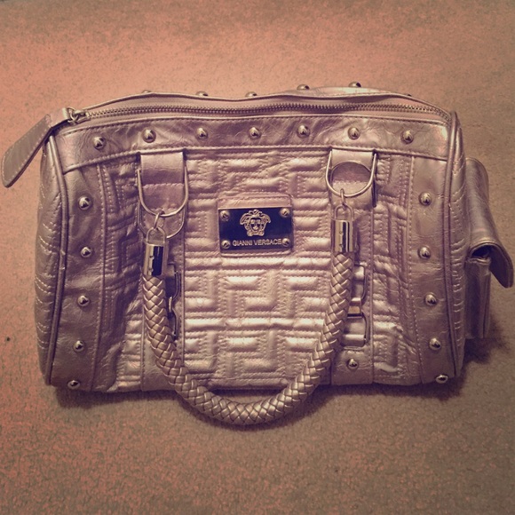 Silver embellished purse