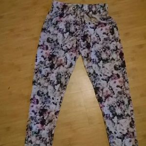 Floral silk pajamas