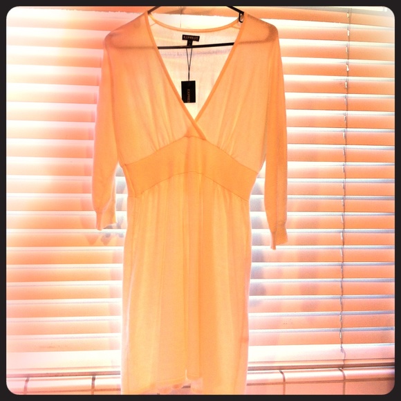 Cream color knit dress