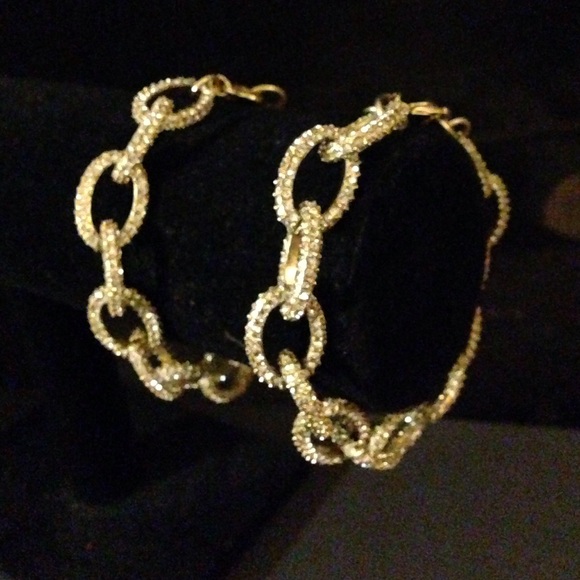 J. Crew factory gold and crystal link bracelets