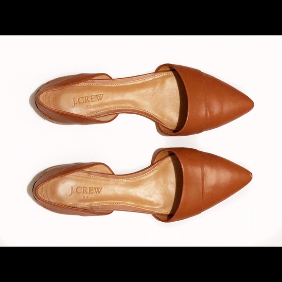 J. Crew Factory D'Orsay Flats - 8M - Dark Cedar