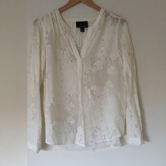 White Floral Blouse