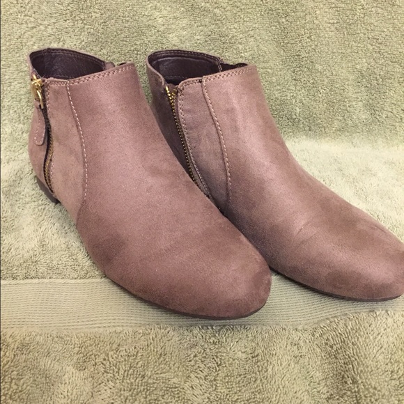 Tan suede ankle boots