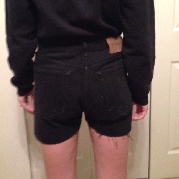 Calvin Klein black cut offs with stud detail - Picture 2 of 4