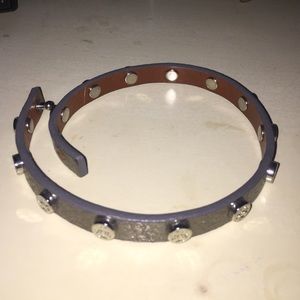 TORY BURCH "Double Wrap Logo Stud Bracelet"