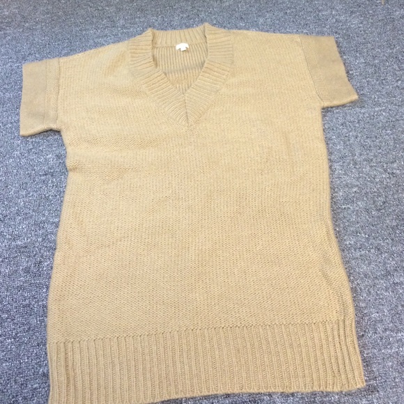 J crew tan sweater tunic